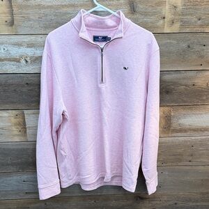 Men’s Vineyard Vines Light Pink Half-Zip Sweater